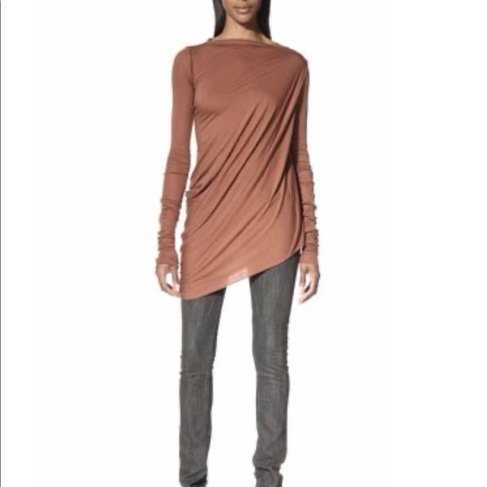 Rick Owens lillies henna long sleeve top